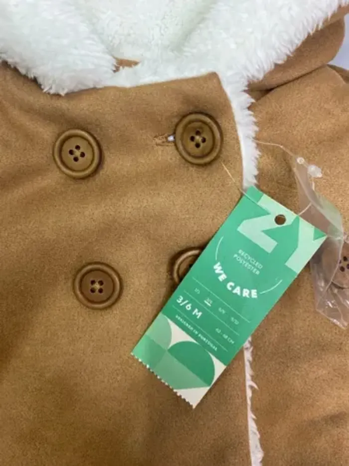 Manteau à capuche bébé (neuf) - Taille 3/6 mois - photo numéro 2