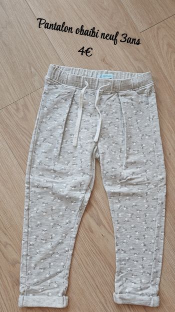 Pantalon obaibi neuf 3ans 