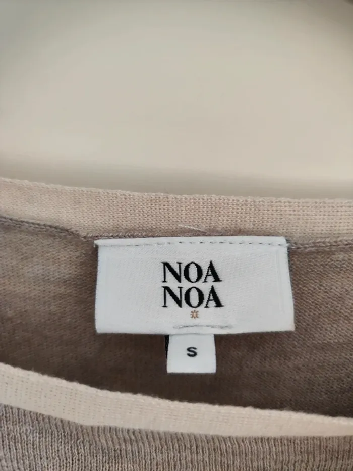 Beau pull léger Noa Noa laine et soie, classique et original - photo numéro 6