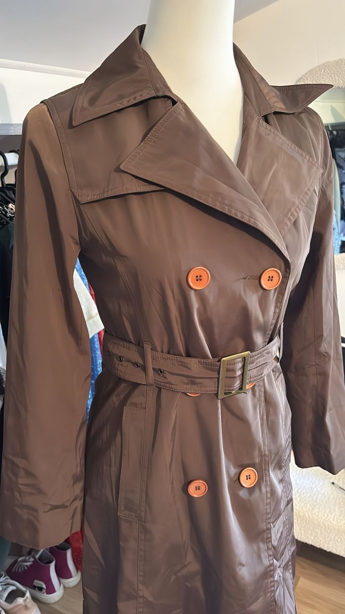 Trench marron ceinturé Yumi Mazao T36 - photo numéro 2