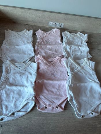 Lot body croisé in extenso blanc rose