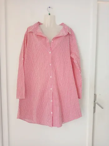 Chemise longues manches longues à rayures femme