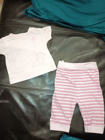 Ensemble deux pièces fille, taille 0/1 mois