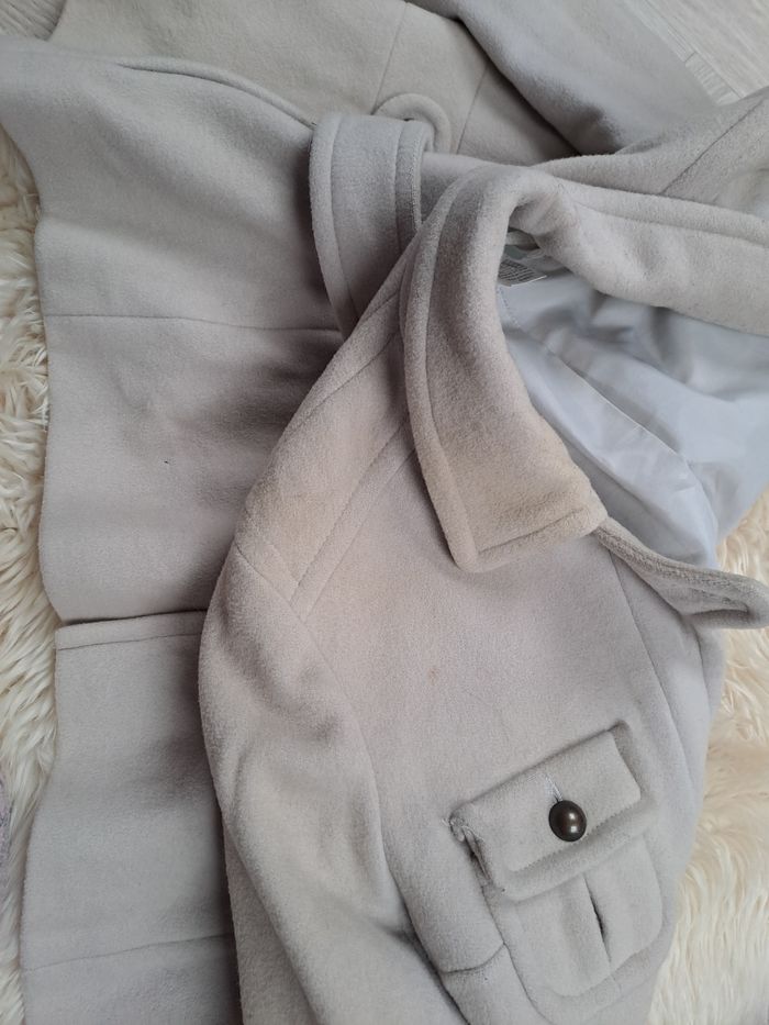 Veste en laine beige taille 38 - photo numéro 8
