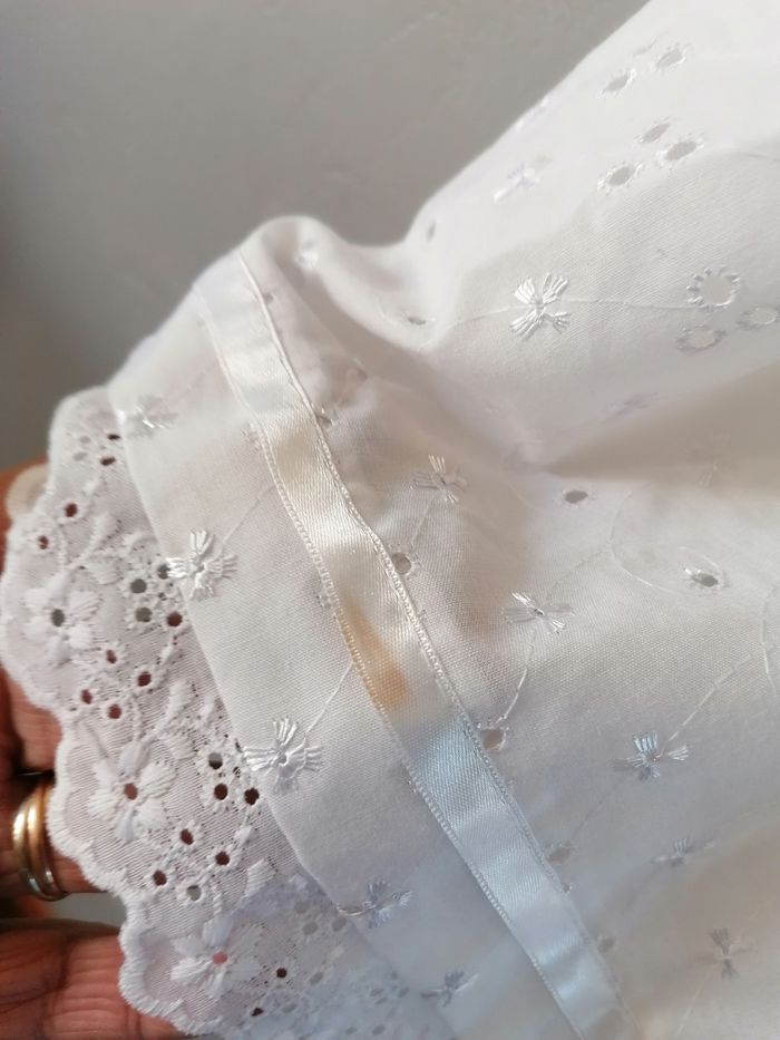 Robe 10/12ans, année 80, broderie anglaise, polyester - photo numéro 6
