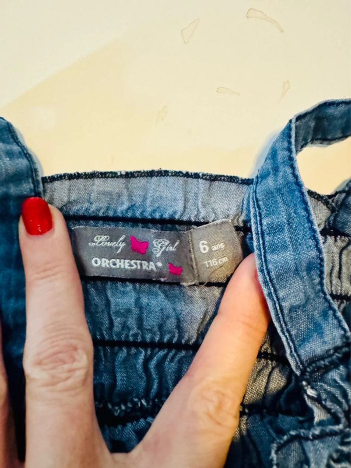 Combishort 6 ans orchestra en jeans - photo numéro 3