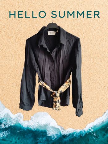 Chemise avec ceinture femme 36