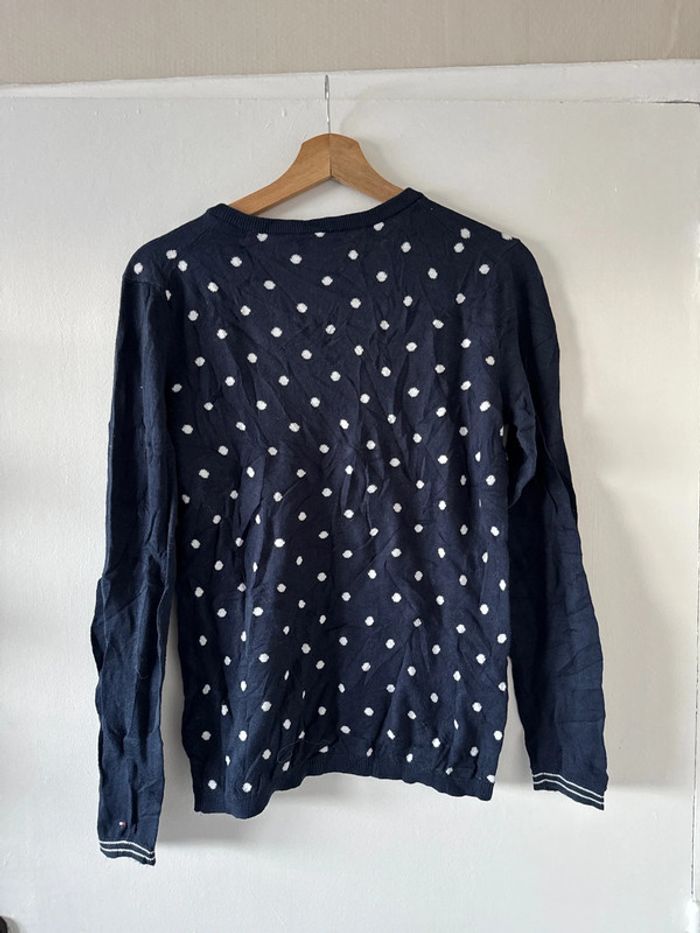 Pull col V femme Tommy Hilfiger à pois – Taille S - photo numéro 7