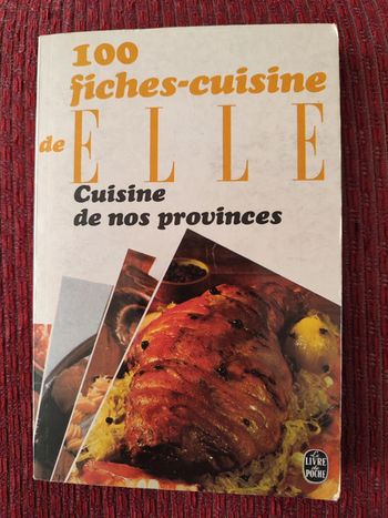 Livre de recettes "100 fiches-cuisine de ELLE, Cuisine de nos provinces