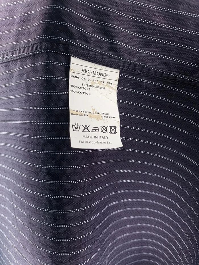 Chemise à rayures Richmond taille L - photo numéro 7