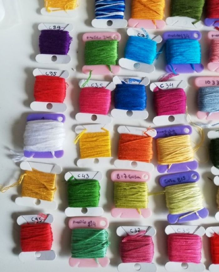 Lot de 55 fils coton point de croix point compté ou autre - photo numéro 6