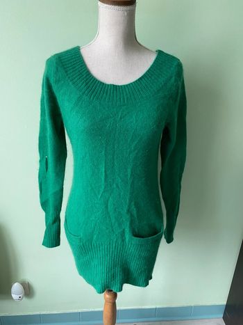 Pull vert doux