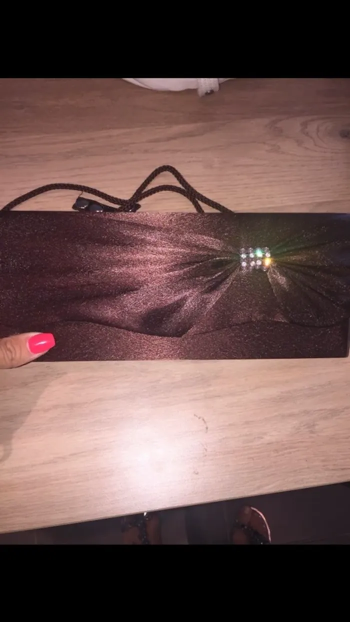 Pochette de soirée marron - photo numéro 2