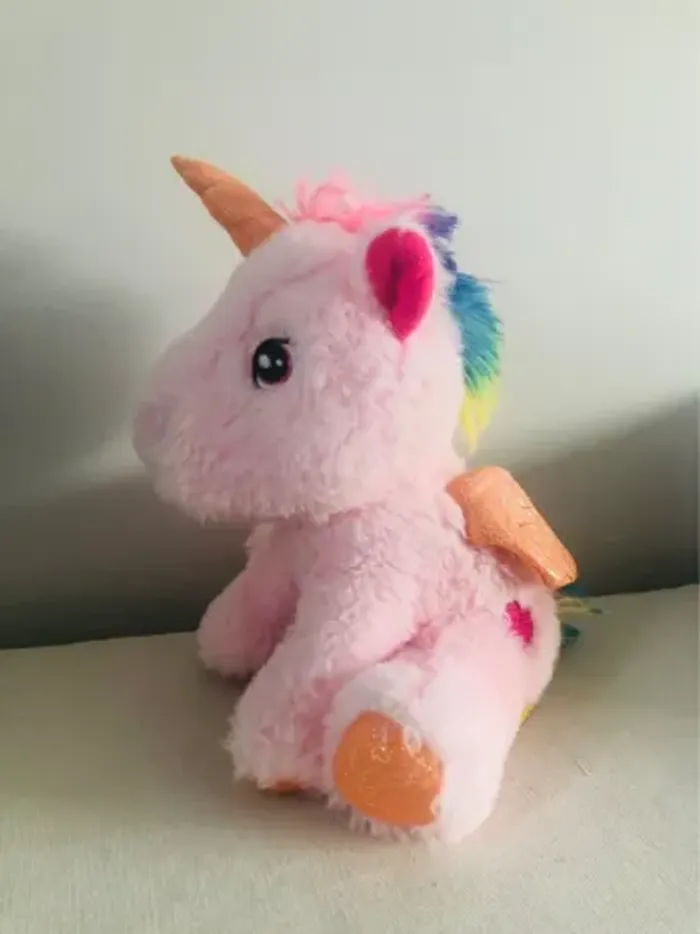 Peluche licorne rose arc en ciel fizzy ailes - photo numéro 11