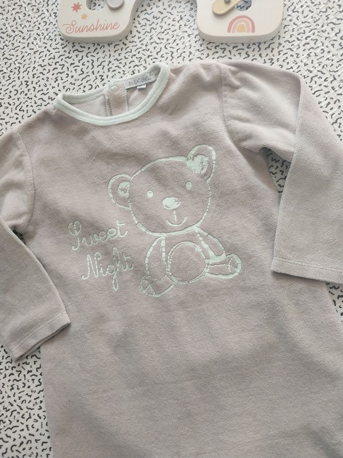 Pyjama velours bébé – In Extenso – 24/36 mois (98 cm) - photo numéro 3
