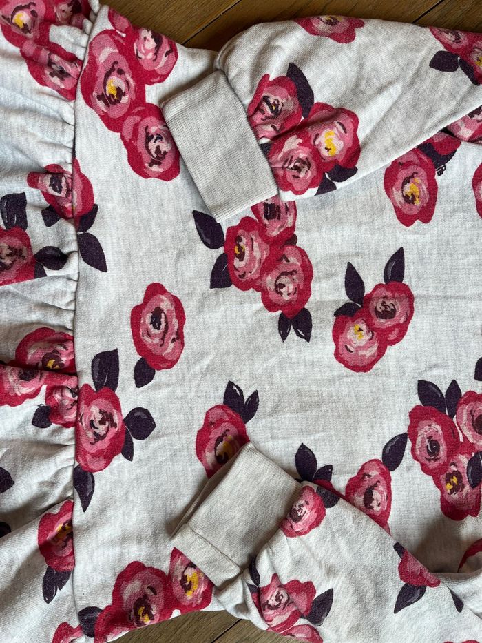 Robe grise à fleurs Petit Bateau 4 ans - photo numéro 2