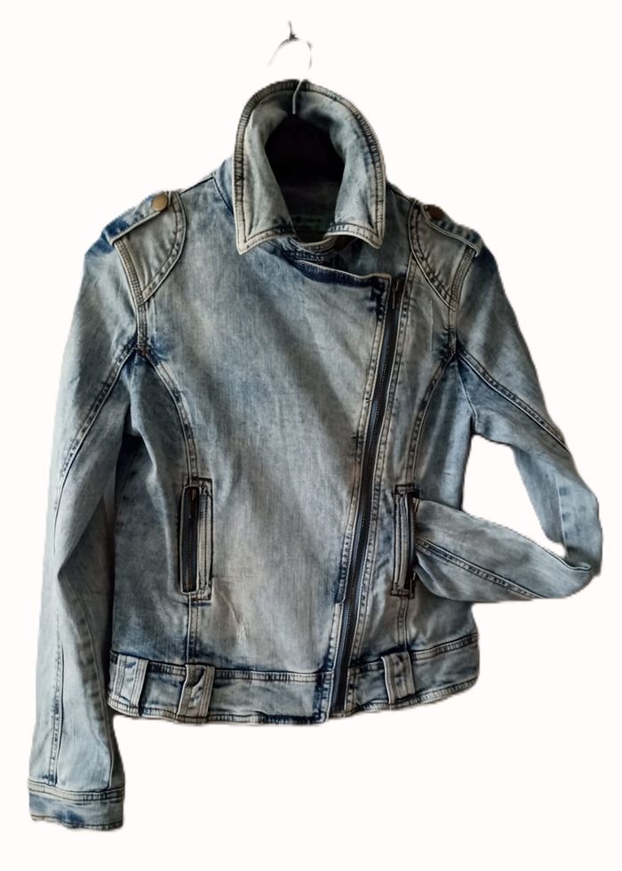 Veste Jean Cache Cache "Dream Collection" Style Motard Chic - photo numéro 3