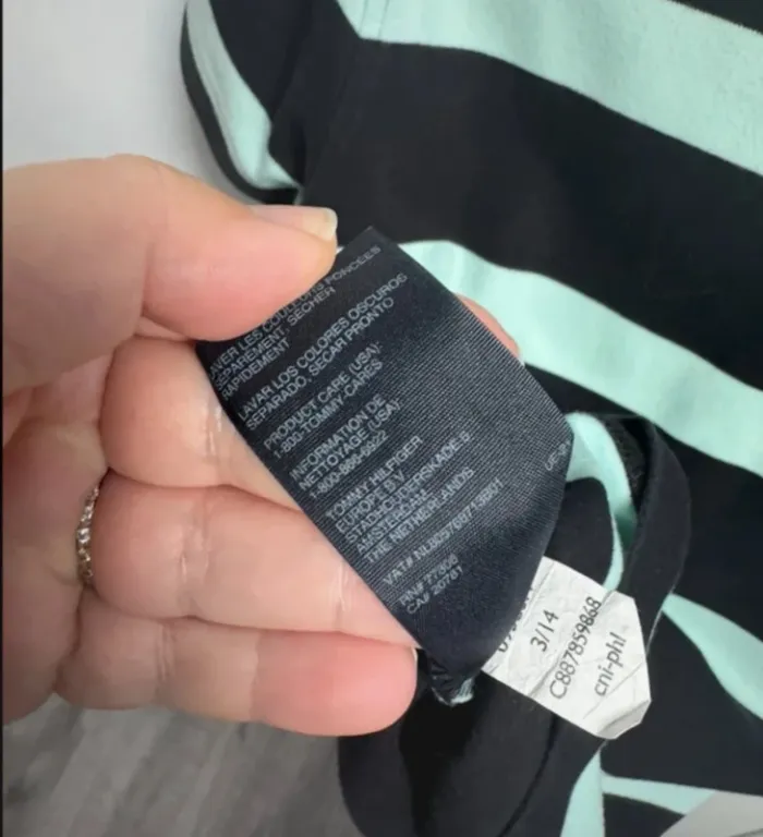 Polo noir et menthe Tommy Hilfiger taille S ou 36 - photo numéro 9