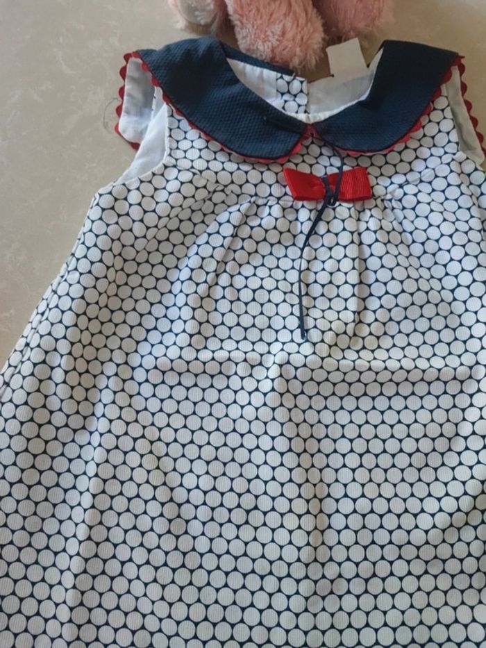 🌸 adorable robe 👗 style marinière 24 mois - photo numéro 2