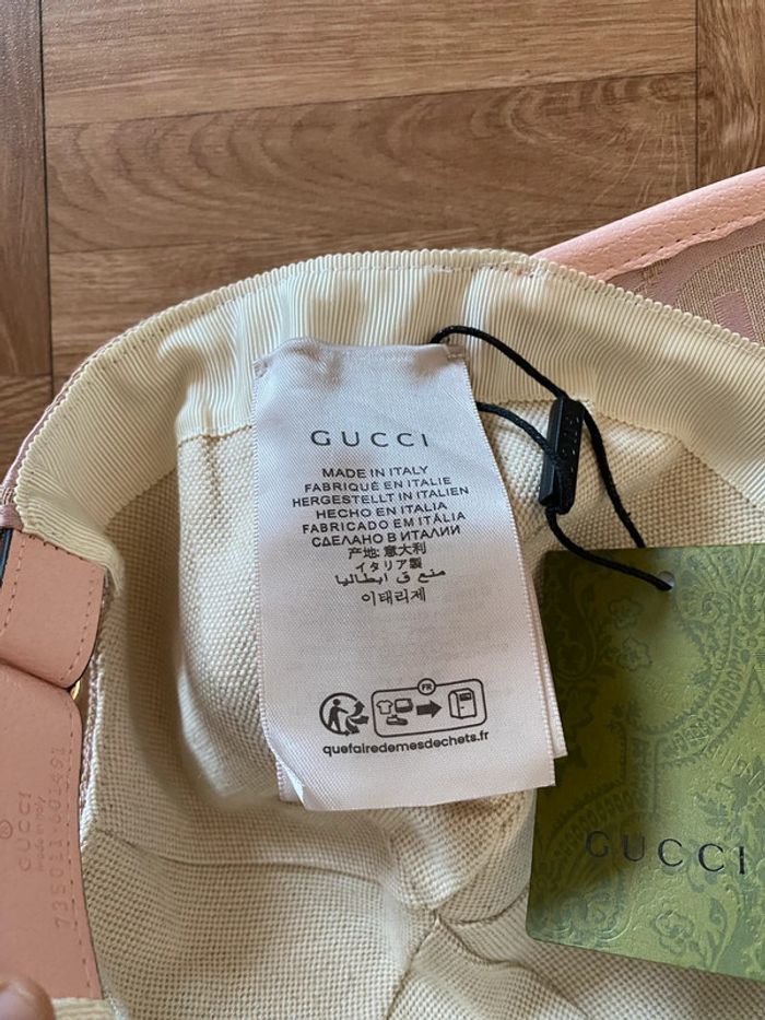 Casquette jumbo de baseball rose Gucci (NEUF) - photo numéro 5