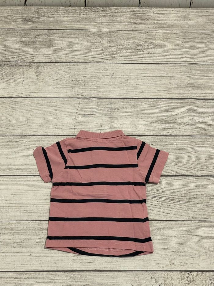 Tape à l’œil - Polo - rayures rose et bleu- 9 mois - photo numéro 3