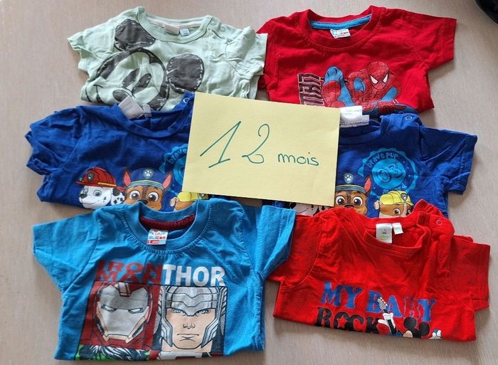 Lot 6 tee shirt manche courte