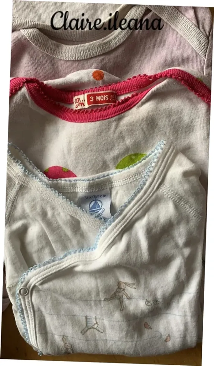 🛑lot de 12 body 3 mois 🛑 - photo numéro 2