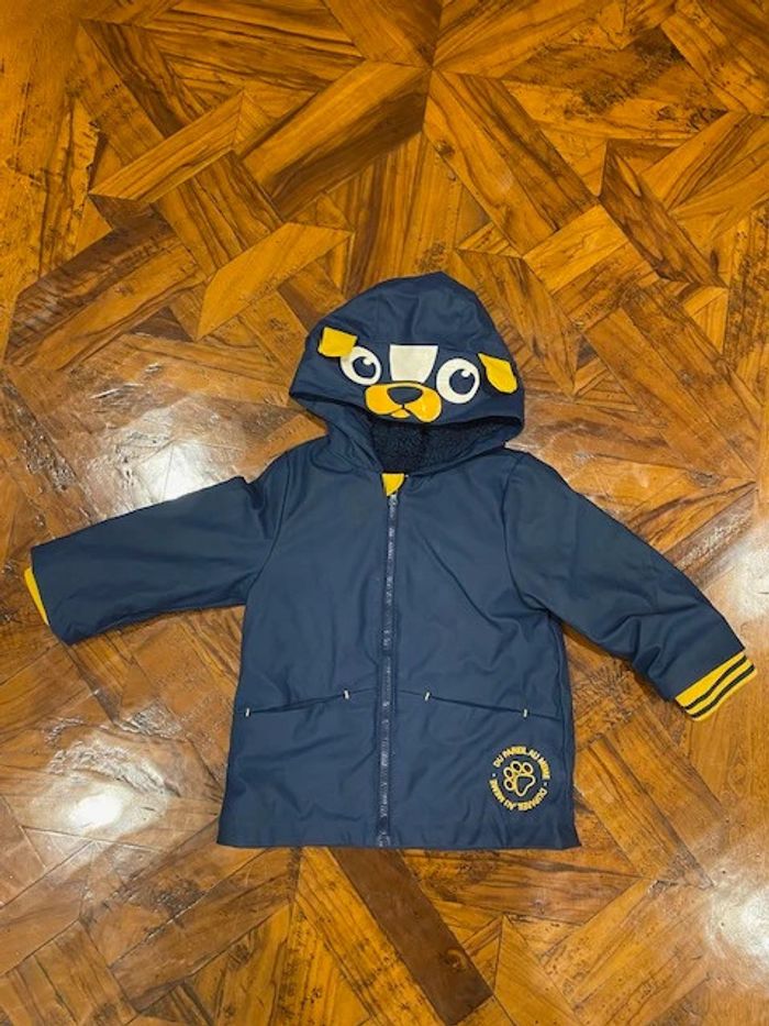 Imperméable doublé DPAM bébé – 12 mois (motif chien) - photo numéro 4