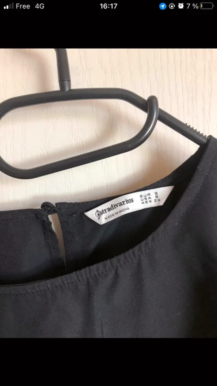 Blouse manches longues transparentes à pois Stradivarius (noir), S / 36 / 8 - photo numéro 5