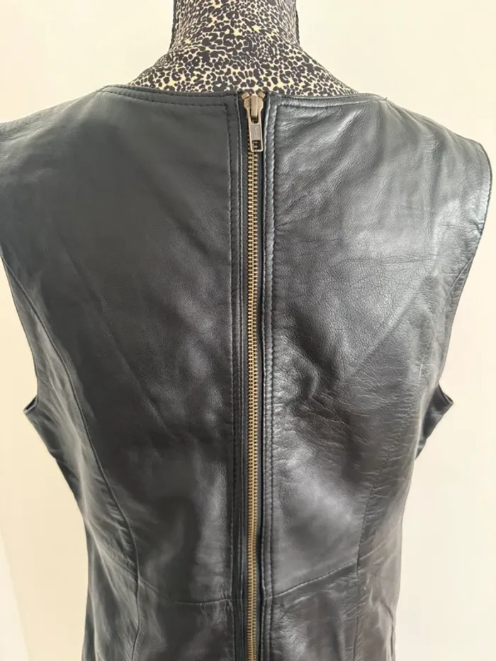 Robe sans manches en cuir véritable - Taille L - Lady Rebels - photo numéro 3