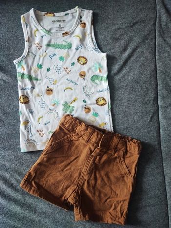 Ensemble débardeur et short assorti taille 6 mois