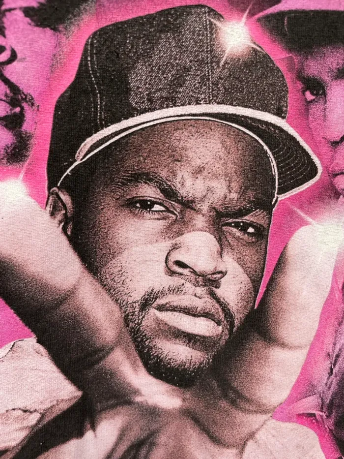 T-shirt Rapper NWA Ice Cube vintage Rap US Old School Hip Hop 90s Womens Small - photo numéro 3