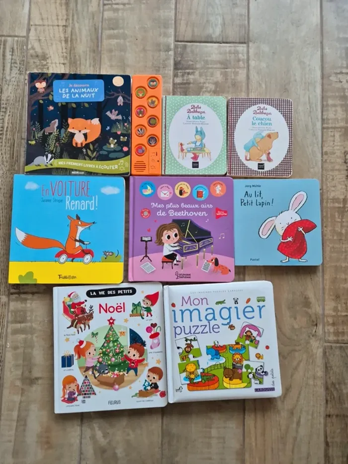 Lot de livres cartonnés et sonores bébé