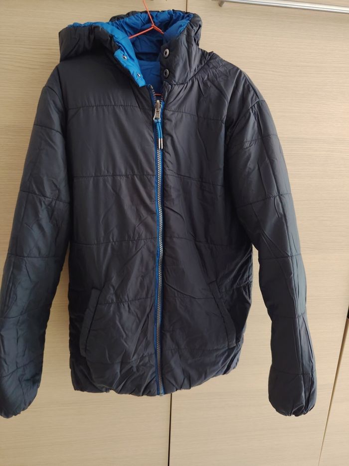 Veste matelassée réversible 14-16 ans, noir et bleu - photo numéro 2