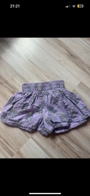 short enfant petite fille kiabi violet