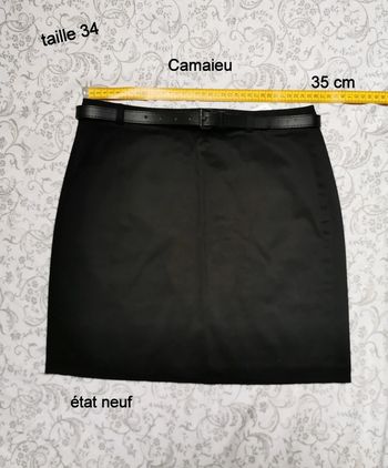 Jupe camaïeu taille 34 noir foncé comme neuf