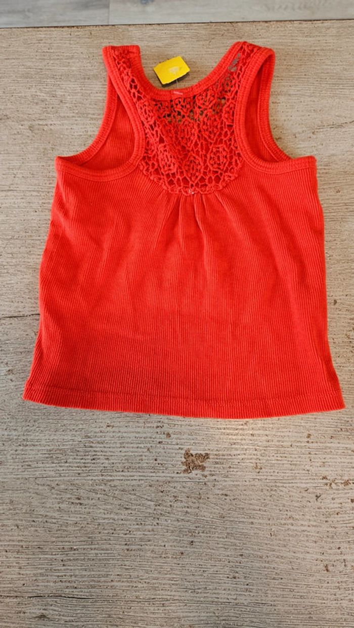 Débardeur rouge cotellé, avec broderie dans le haut dj fos, Kiabi, 3 ans, nickel - photo numéro 4