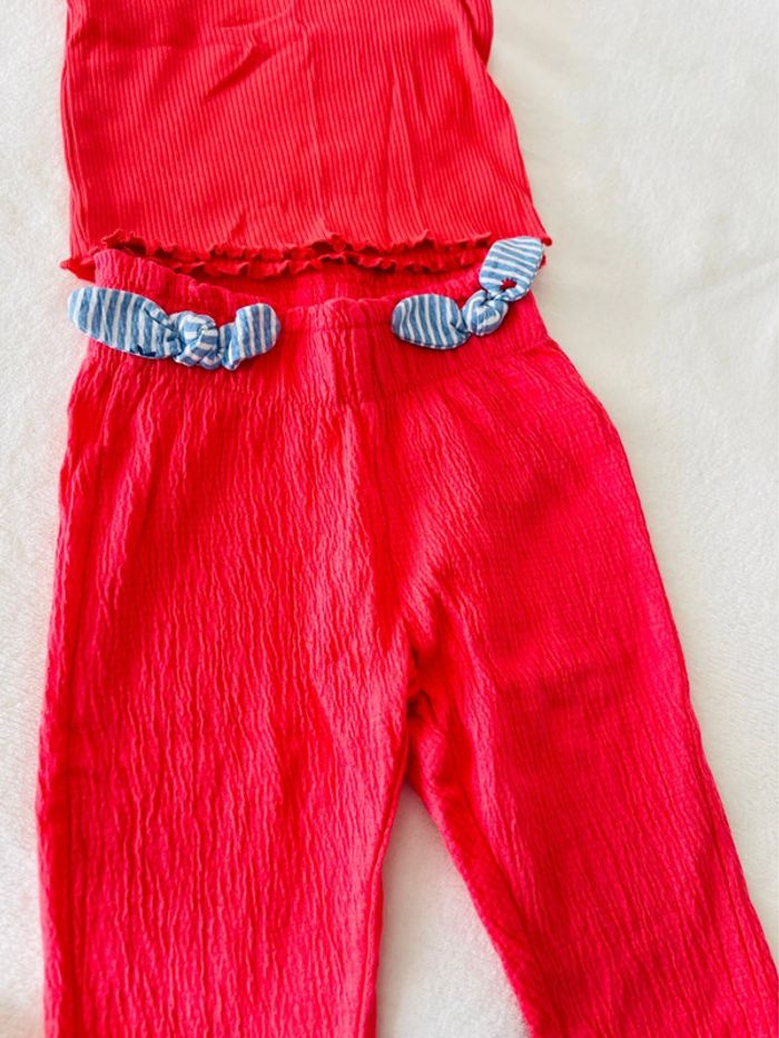 Ensemble pantalon et débardeur rose fushia fluide 18 mois Gemo - photo numéro 4