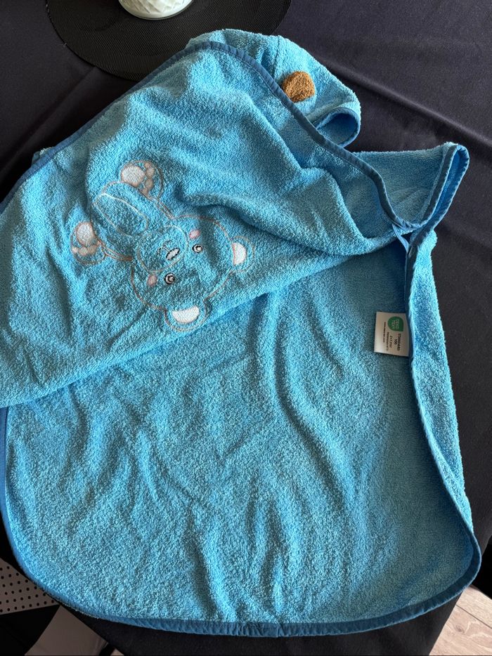 Poncho serviette de bain bleu lion 1-3 ans - photo numéro 4