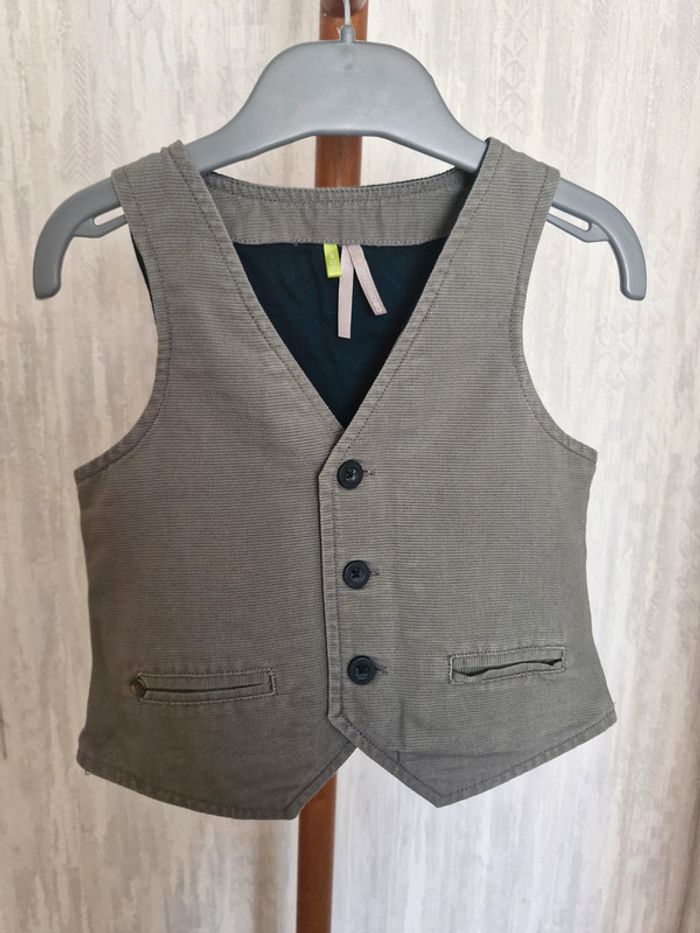 Ensemble enfant 3 ans Orchestra Coton Chemise manches longues Gilet - photo numéro 8