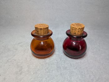 Lot 2 Flacons Rouge & Orange