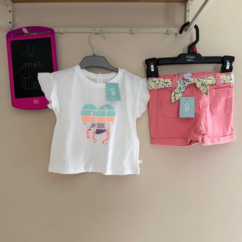 Ensemble d’été short t-shirt - T12mois - Obaïbi 