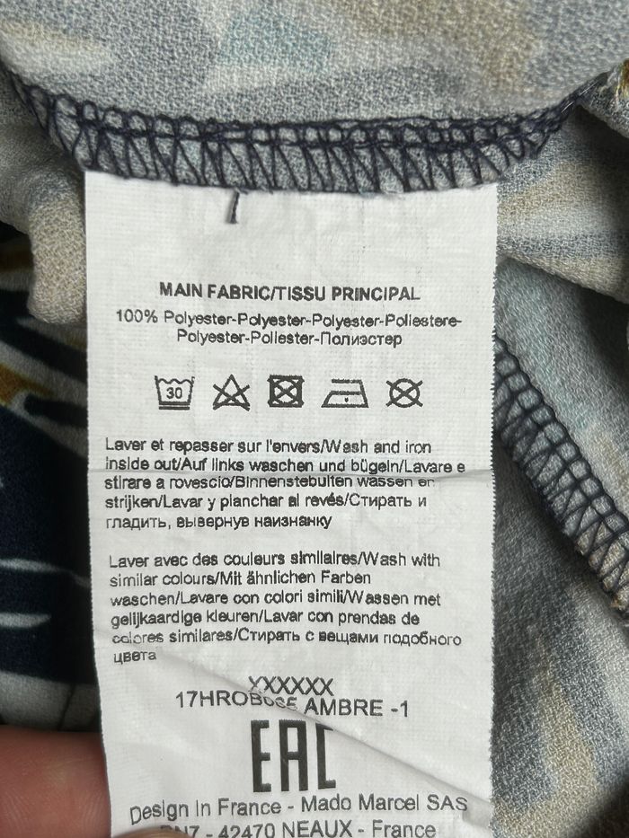 Robe bleue et moutarde Mado et les Autres - Taille 46 - photo numéro 5