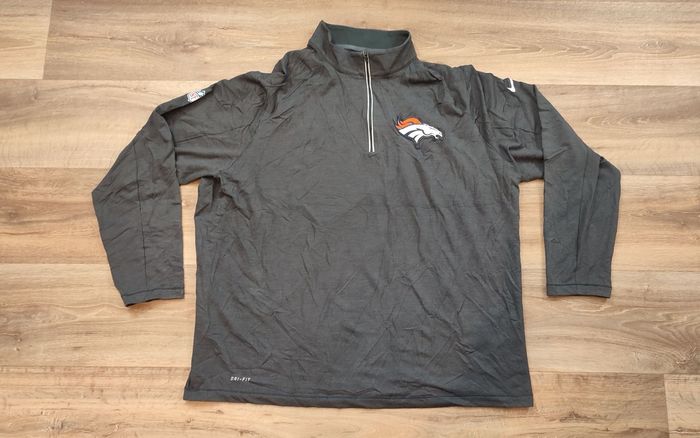 Vêtement Homme Sweat zippé 1/4 Haut de sport Nike dri-fit NFL Gris foncé taille XXXL 3XL #Retrostree - photo numéro 9