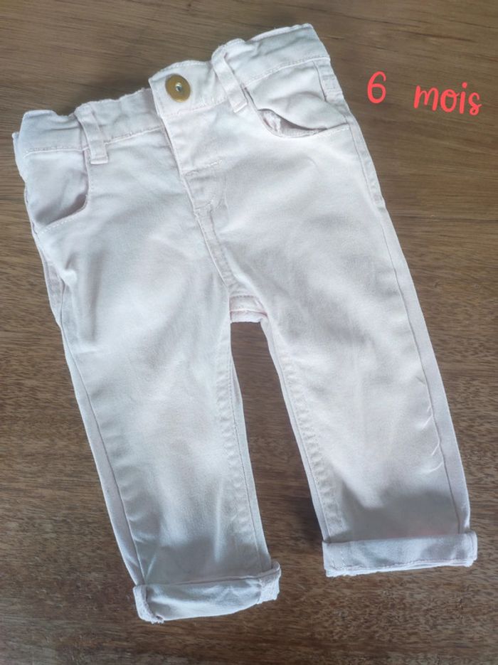Pantalon 6 mois rose pale