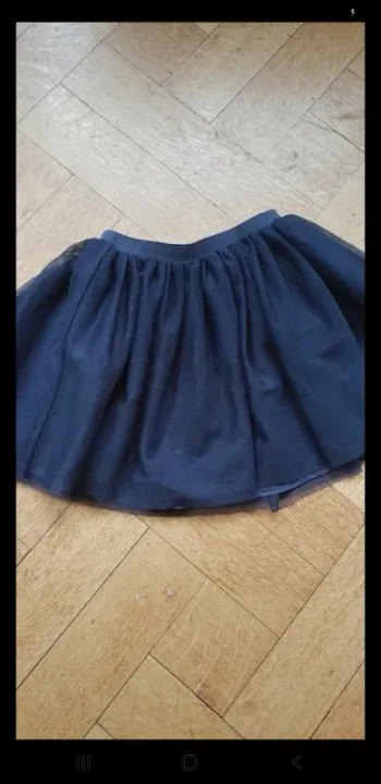 Jupe courte fille tulle paillettes