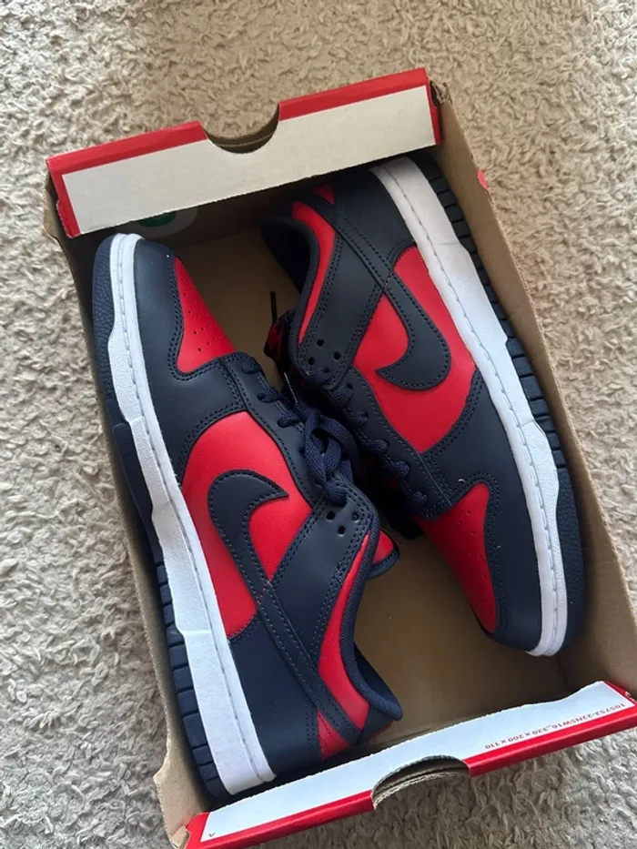 Basket Dunk Nike authentique 42,5 neuf rouge et bleu