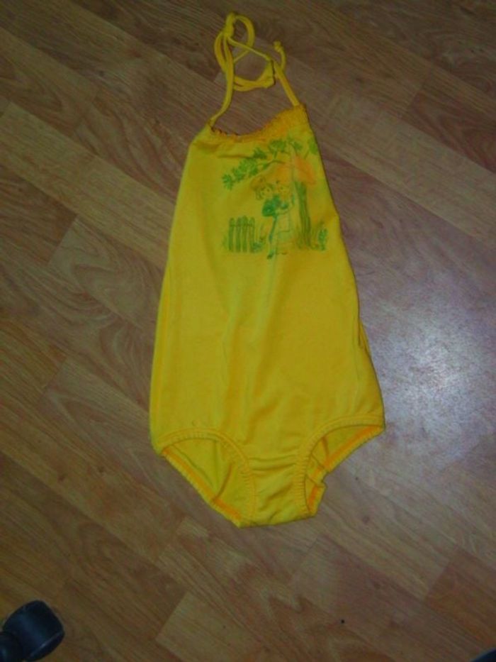 Maillot 1 pièce RAINETTE jaune et multicolore 8 ans NEUF