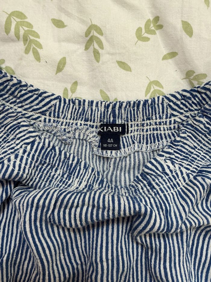 robe manches courtes rayé bleu et blanc 4 ans kiabi - photo numéro 4