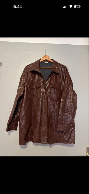 Veste surchemise similicuir 